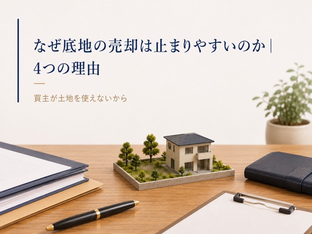 なぜ底地の売却は止まりやすいのか|4つの理由