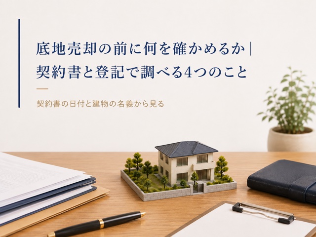 底地売却の前に何を確かめるか|契約書と登記で調べる4つのこと