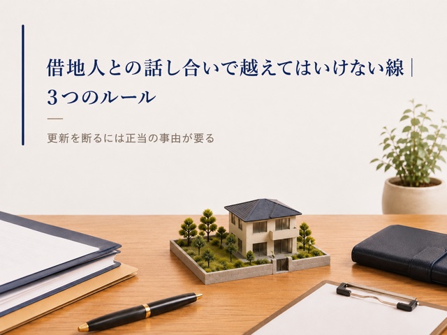 借地人との話し合いで越えてはいけない線|3つのルール