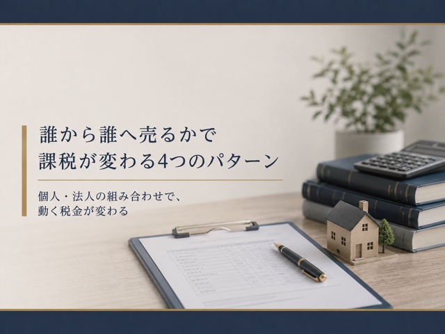 低廉譲渡は誰から誰へ売るかで課税が変わる4つのパターン