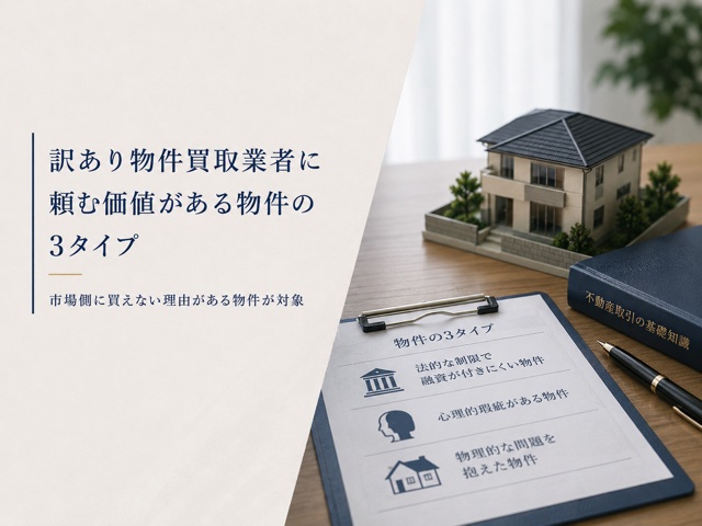訳あり物件買取業者に頼む価値がある物件の3タイプ