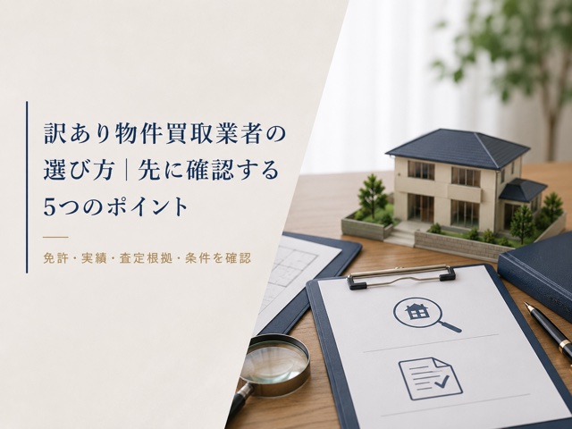 訳あり物件買取業者の選び方｜先に確認する5つのポイント