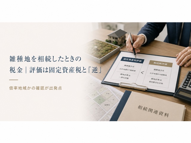 雑種地を相続したときの税金｜評価は固定資産税と「逆」
