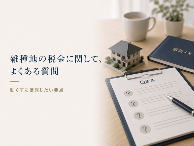 雑種地の税金に関して、よくある質問