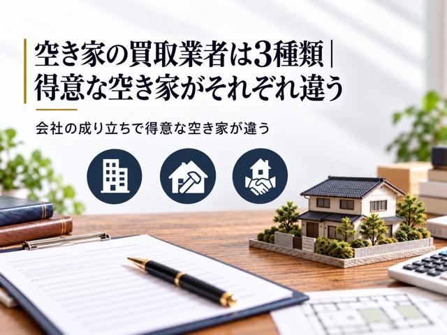 空き家の買取業者は3種類｜得意な空き家がそれぞれ違う