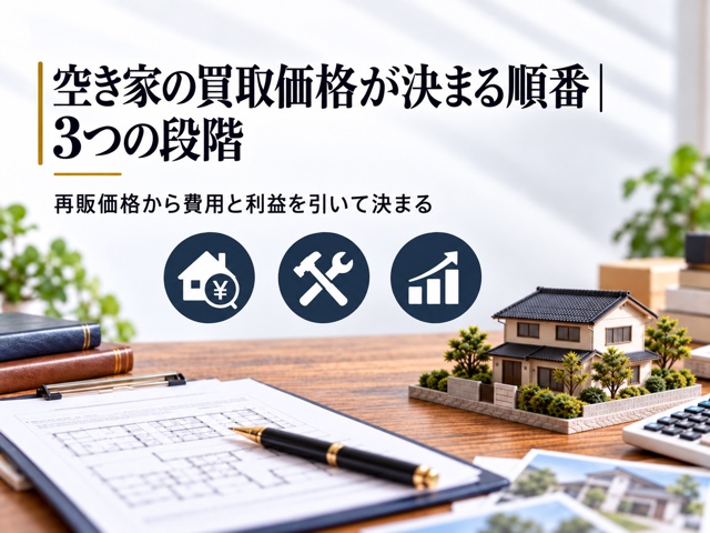 空き家の買取価格が決まる順番｜3つの段階
