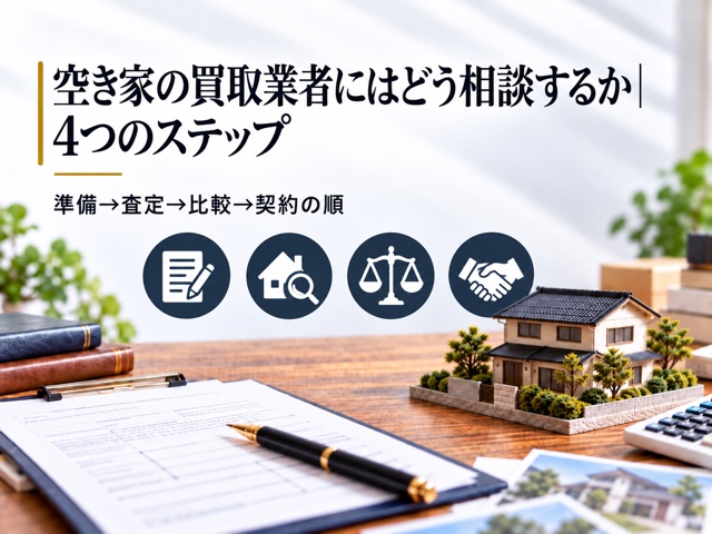 空き家の買取業者にはどう相談するか｜4つのステップ
