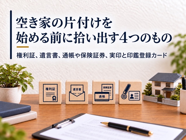 空き家の片付けを始める前に拾い出す4つのもの