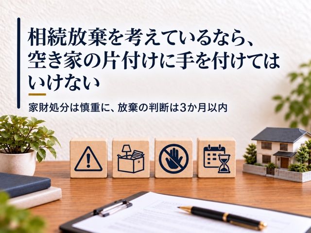 相続放棄を考えているなら、空き家の片付けに手を付けてはいけない