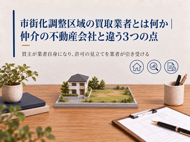 市街化調整区域の買取業者とは何か|仲介の不動産会社と違う3つの点