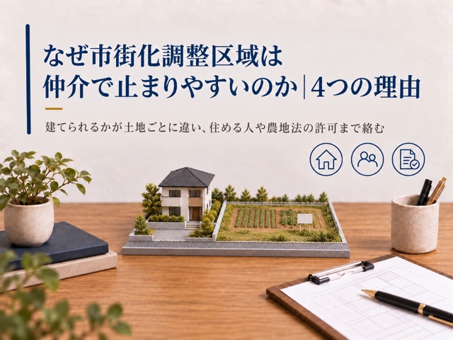 なぜ市街化調整区域は仲介で止まりやすいのか|4つの理由
