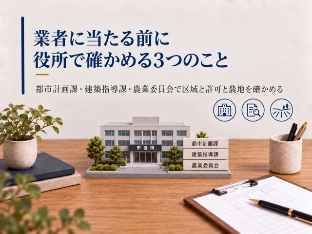 業者に当たる前に役所で確かめる3つのこと