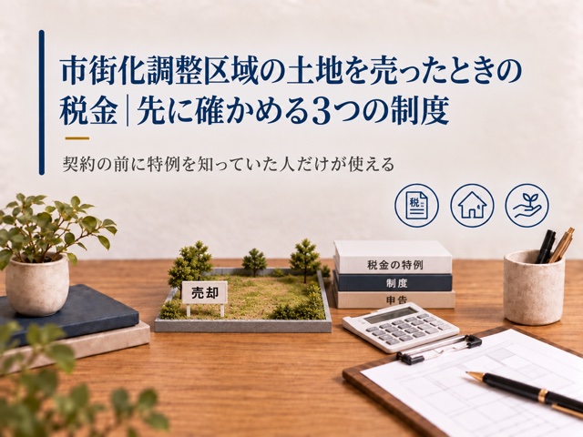 市街化調整区域の土地を売ったときの税金|先に確かめる3つの制度