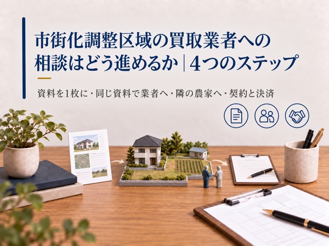 市街化調整区域の買取業者への相談はどう進めるか|4つのステップ