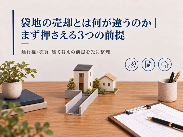 袋地の売却とは何が違うのか|まず押さえる3つの前提