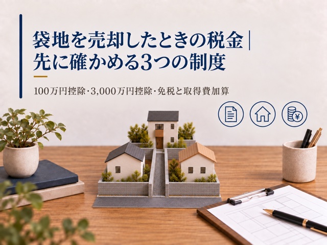 袋地を売却したときの税金|先に確かめる3つの制度
