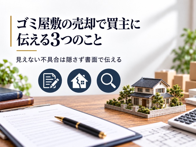 ゴミ屋敷の売却で買主に伝える3つのこと