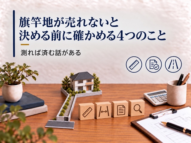 旗竿地が売れないと決める前に確かめる4つのこと