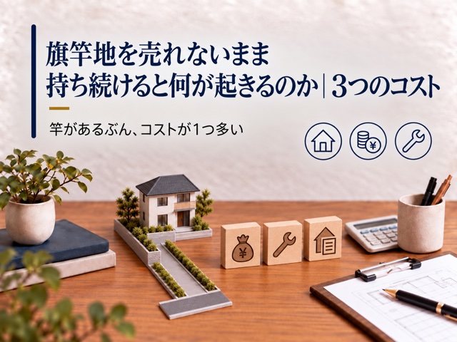 旗竿地を売れないまま持ち続けると何が起きるのか|3つのコスト