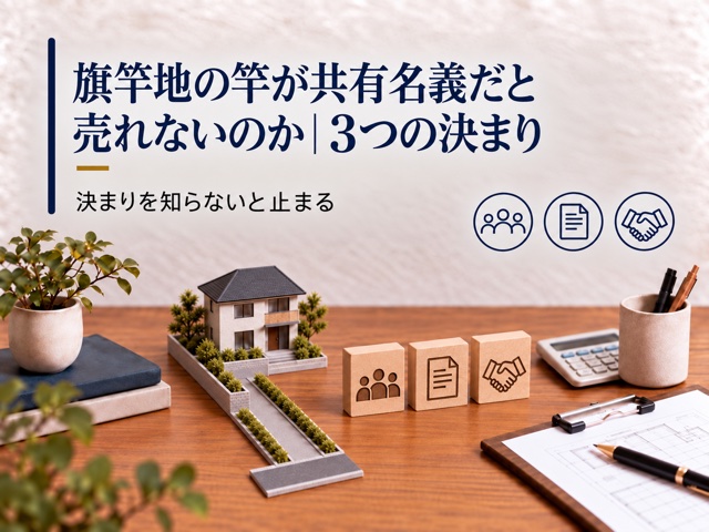旗竿地の竿が共有名義だと売れないのか|3つの決まり
