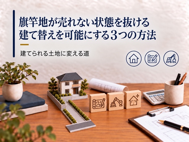 旗竿地が売れない状態を抜ける|建て替えを可能にする3つの方法