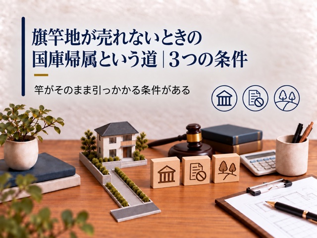 旗竿地が売れないときの国庫帰属という道|3つの条件