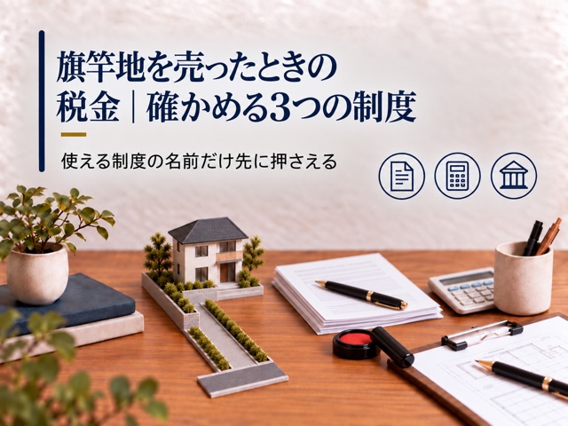 旗竿地を売ったときの税金|確かめる3つの制度