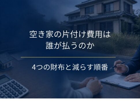 空き家の片付け費用は誰が払う？4つの財布と減らす順番