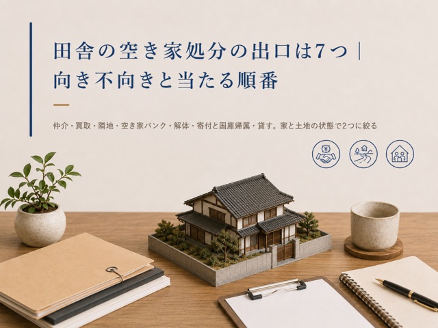 田舎の空き家処分の出口は7つ|向き不向きと当たる順番