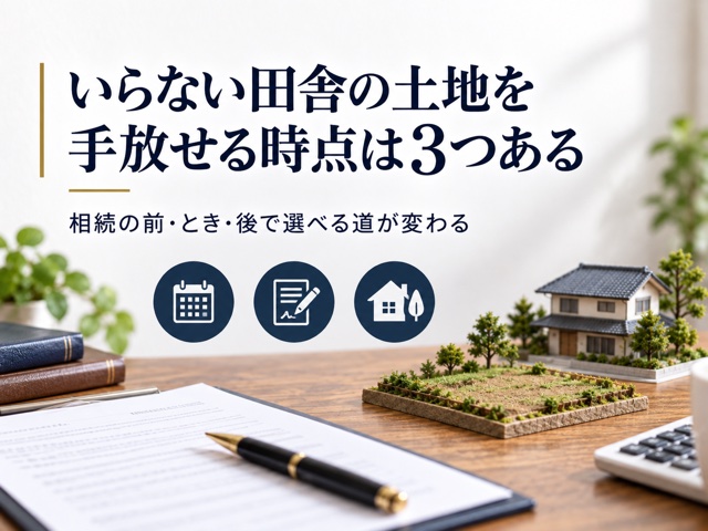 いらない田舎の土地を手放せる時点は3つある