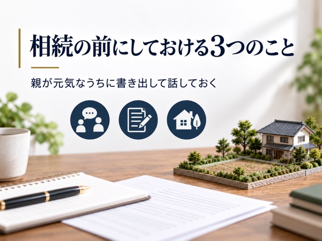 相続の前にしておける3つのこと