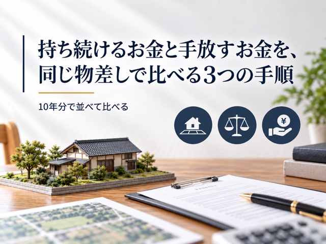 持ち続けるお金と手放すお金を、同じ物差しで比べる3つの手順
