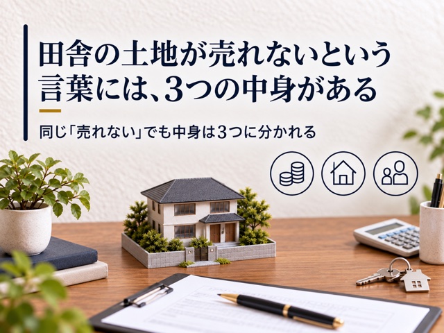田舎の土地が売れないという言葉には、3つの中身がある