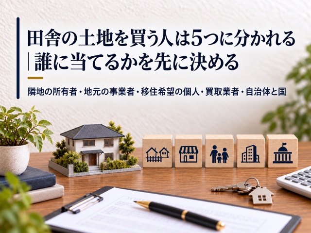 田舎の土地を買う人は5つに分かれる｜誰に当てるかを先に決める