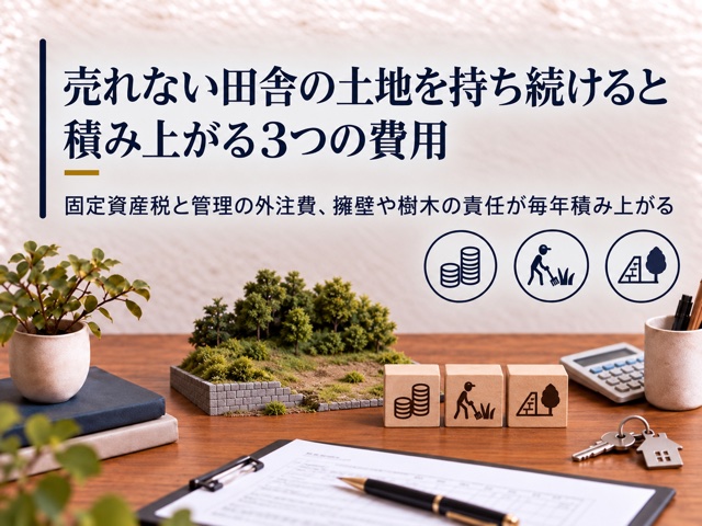 売れない田舎の土地を持ち続けると積み上がる3つの費用
