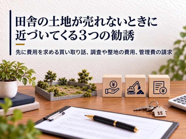 田舎の土地が売れないときに近づいてくる3つの勧誘
