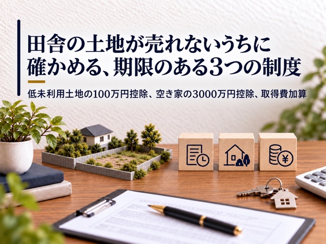 田舎の土地が売れないうちに確かめる、期限のある3つの制度