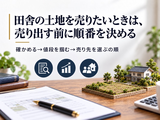 田舎の土地を売りたいときは、売り出す前に順番を決める