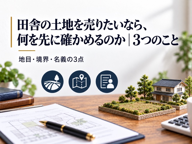 田舎の土地を売りたいなら、何を先に確かめるのか｜3つのこと