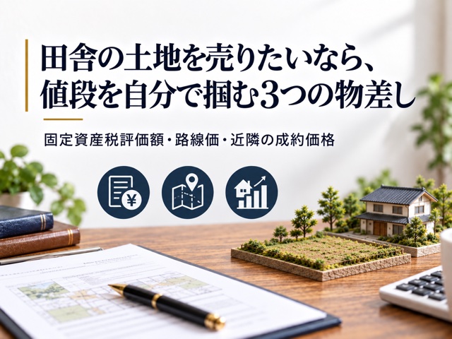 田舎の土地を売りたいなら、値段を自分で掴む3つの物差し