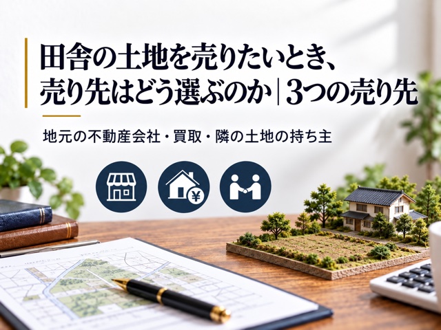 田舎の土地を売りたいとき、売り先はどう選ぶのか｜3つの売り先