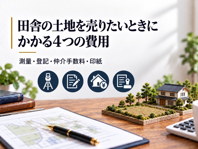 田舎の土地を売りたいときにかかる4つの費用