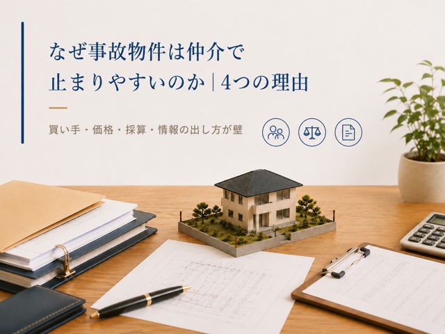 なぜ事故物件は仲介で止まりやすいのか|4つの理由