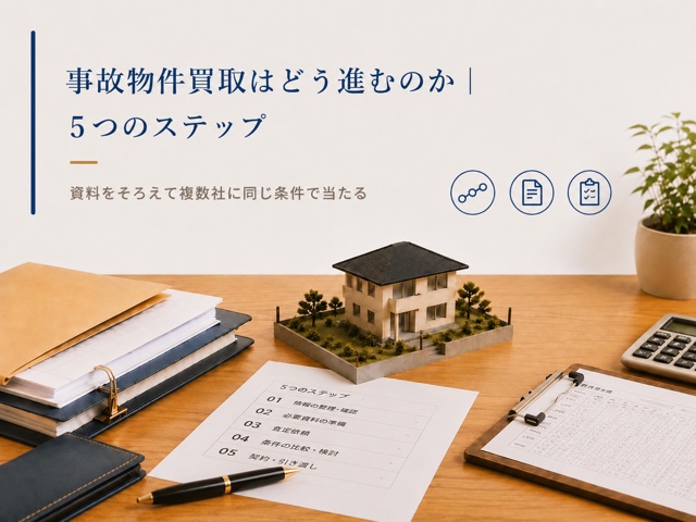 事故物件買取はどう進むのか|5つのステップ