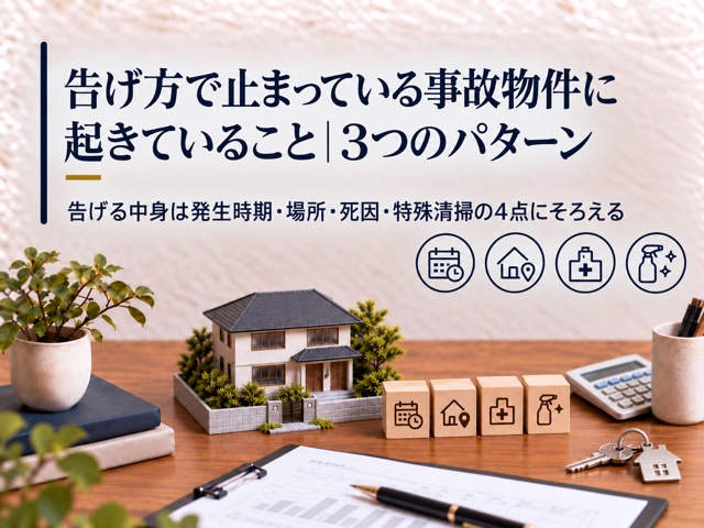 告げ方で止まっている事故物件に起きていること|3つのパターン