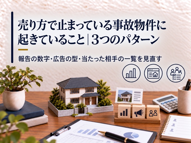 売り方で止まっている事故物件に起きていること|3つのパターン