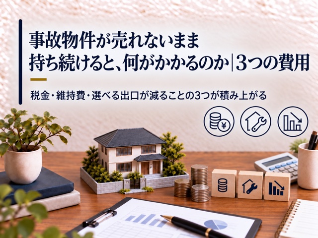 事故物件が売れないまま持ち続けると、何がかかるのか|3つの費用