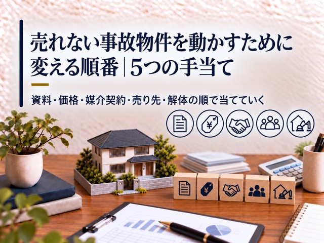 売れない事故物件を動かすために変える順番|5つの手当て