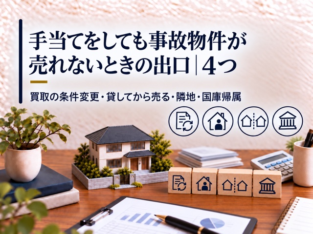 手当てをしても事故物件が売れないときの出口|4つ