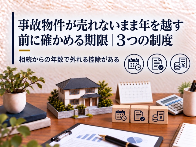 事故物件が売れないまま年を越す前に確かめる期限|3つの制度
